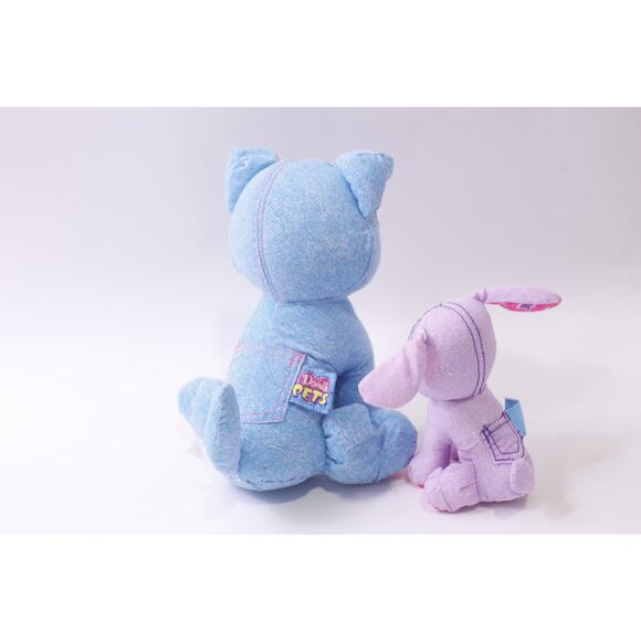 Doodle Pets, Plush, Lot, Blue Kitten, Pink Puppy, Cute Soft Toy ~ 251013-WH 1372 - Picture 3 of 4